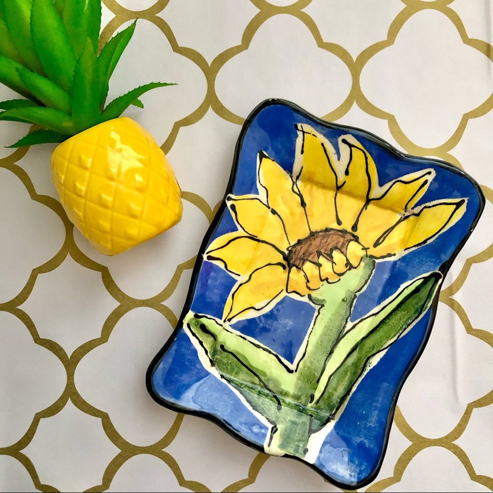 Handmade Sunflower Trinket Dish